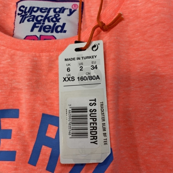 Superdry Trackster Slim Boyfriend Tee Size 2 - Picture 4 of 4